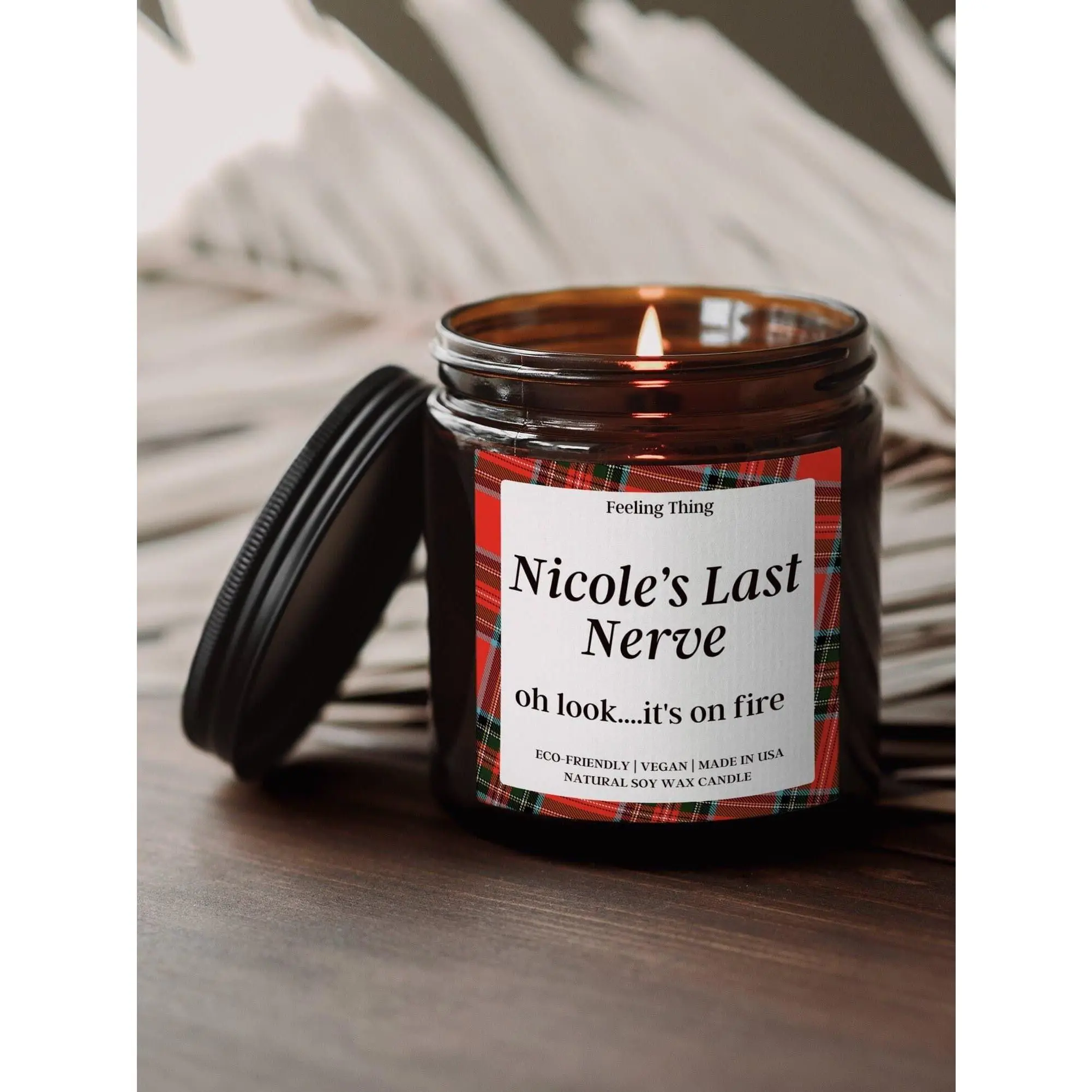Last Nerve Candle, Funny Candle, Personalized Candle Gift, Custom Name Candle, Funny Gift, Last Nerve Gift, Mom Gift, BFF Gift, Gift for Her