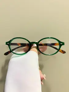 Vintage Oval Frame Eyeglasses, Retro Fashion Anti-blue Light Eyeglasses for Women & Men, Fashion Eyeglasses for Work, Daily Clothing Decor, for Student Daily, Classic Fashion Glasses