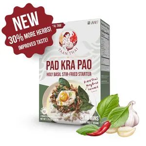 PAD KRA PAO Thai Holy Basil Stir-Fried Starter - 3 Packets in 1 Box (making 12 dishes)