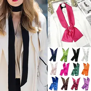 12 PCS Mixed Designs Satin Head Hair Handbag Handle Highlights Scarf Tie Bundle,Slender Decorative Neckerchiefs,Elegant Hairbands,Bag Ribbon Scarf Wrap,Birthday Gifts