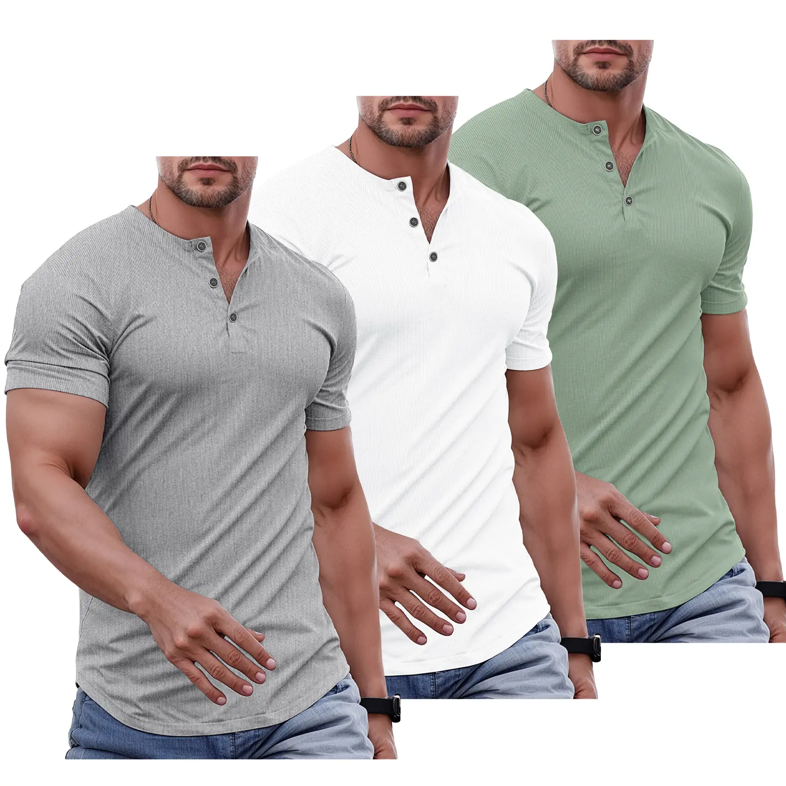 Grey/White/Mint Green