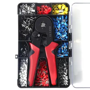 Multifunctional Wire Terminal Crimping Tool,Wire Crimping Tool Kit Set with Storage Box,1200pcs Wire Crimp Terminals & Crimper Plier Set,Insulated Wire Connectors with Crimper Plier,Ferrule Crimpers,Wire Crimper Kit,Home Accessories