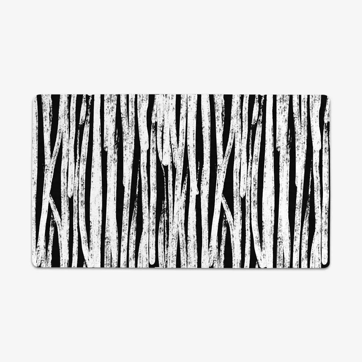 Black Playmat with White Grunge Lines, Gaming Room Accessories