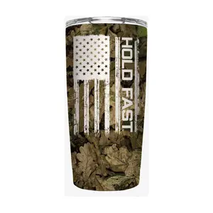 Kerusso 20-oz Dual Wall Tumbler - Hunting Camo Flag