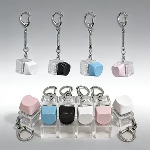 Keychain Decoration Keyboard Fidget Toy EDC Fidget Button for Ages 12+ Perfect Holiday Gift for Christmas Valentine's Day