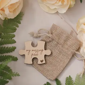 Romantic Valentines Love Gift My Missing Piece, Keepsake for Him Her, Perfect Valentine's Day Decor, Thoughtful Present Idea