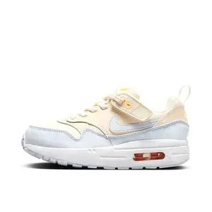 Little Kid's Nike Air Max 1 EasyOn Pale Ivory/Football Grey (DZ3308 102)