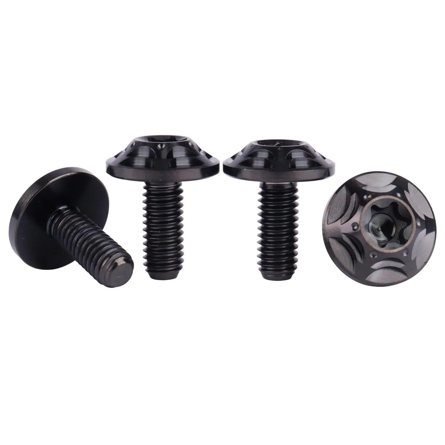 Titanium Bolt M6 Torx  T40 Screws for Bicycle, , , 10/15/20mm, Pack of 4 (Black, M6x15mm)
