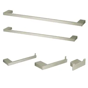 Metzinger Bathroom Accessory Set, Brushed Nickel - 5 Piece