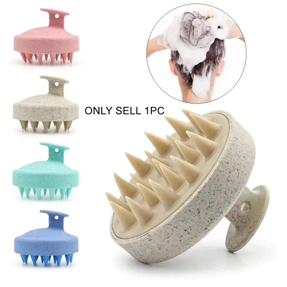 1pc Silicone Shampoo Brush Body Massage Brush Bath Shower Brush Salon Hairdressing Tool Scalp Massage Comb Hair Washing Comb Exfoliating Brush Body Brush Body Care Tool For Showering