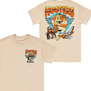 Hooters Wings T Shirt For Womens, Mens, Graphic Tee, Shortsleeve, Casual, Shortsleeve