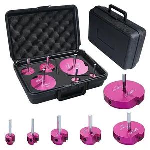 6 count PVC Pipe Reamer Kit for 1/2" Drill - Fitting Saver Tool Set, Includes 3/4", 1", 1-1/2", 2", 3", 4" Carbide Inserts for SCH40 PVC CPVC ABS Pipes