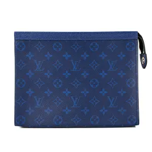 Pre-owned Louis Vuitton Coated Canvas Small Leather Goods LV Pochette Voyage MM	Taiga L26012632