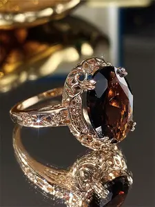 1 PC Fashion Cubic Zirconia Ring For Women For Wedding Engagement Party Jewelry Valentine's Day Gift Fashion Engagement Rings