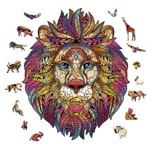 Tiger Wooden Puzzle 100/200 Pieces for Adults/Kids | Stress Relief Animal Shaped Brain Teaser | Eco-Friendly Gift & Wall Art Decor (6.3"X7.7")
