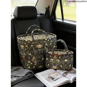 Animal Print Car Backseat Storage Organizer, Multi-Purpose Hanging Basket, Accessories For Car, Car Decor