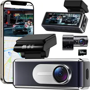 Dash Cam Front Rear,K HD Dual Dash Camera for Cars,Included GB Card,Builtin WiFi GPS G, ° Wide Angle,." IPS Screen,Night Vision,Loop Recording,HDR,App Control,H Parking Mode