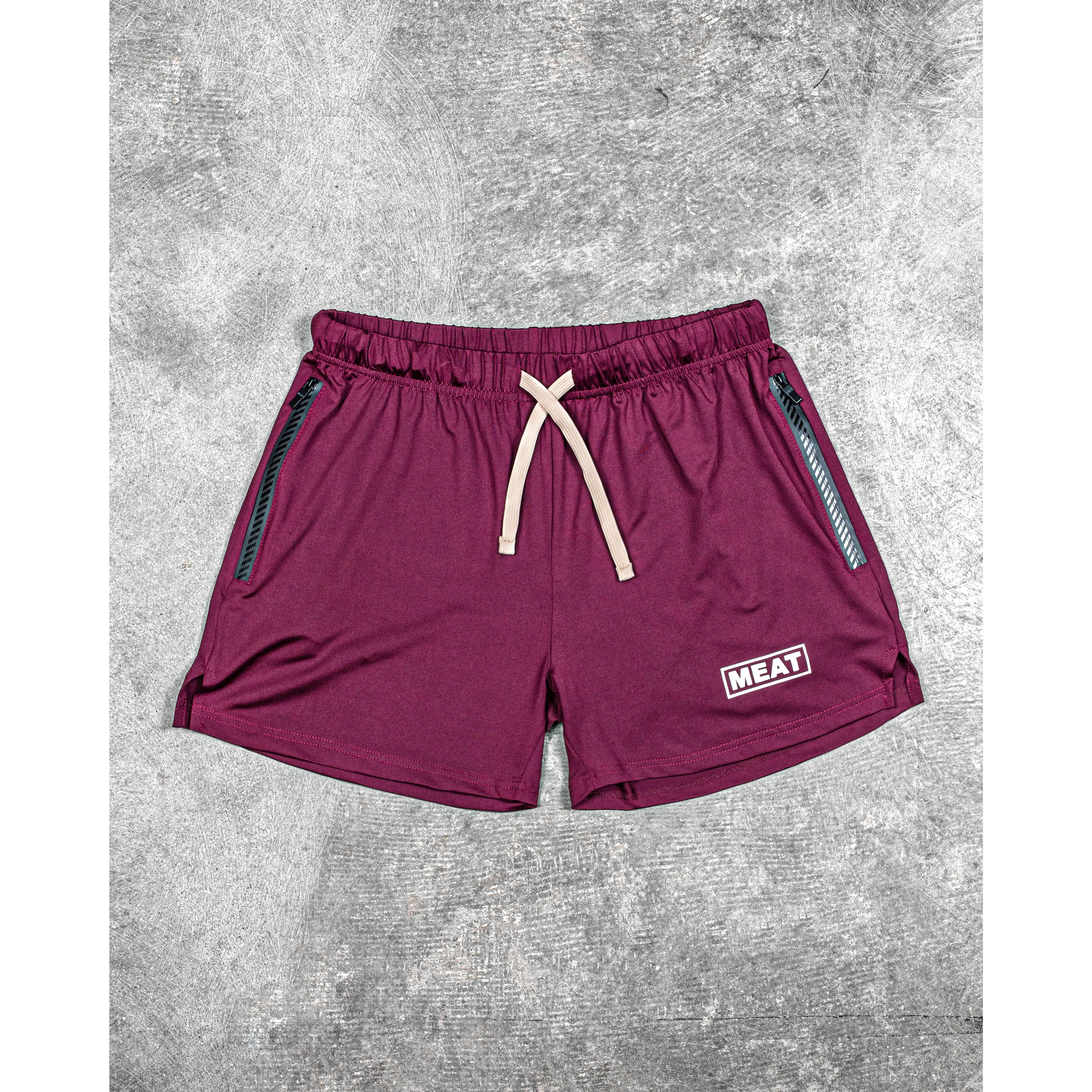 SQUATTING SHORTS – RETRO / BURGUNDY RED