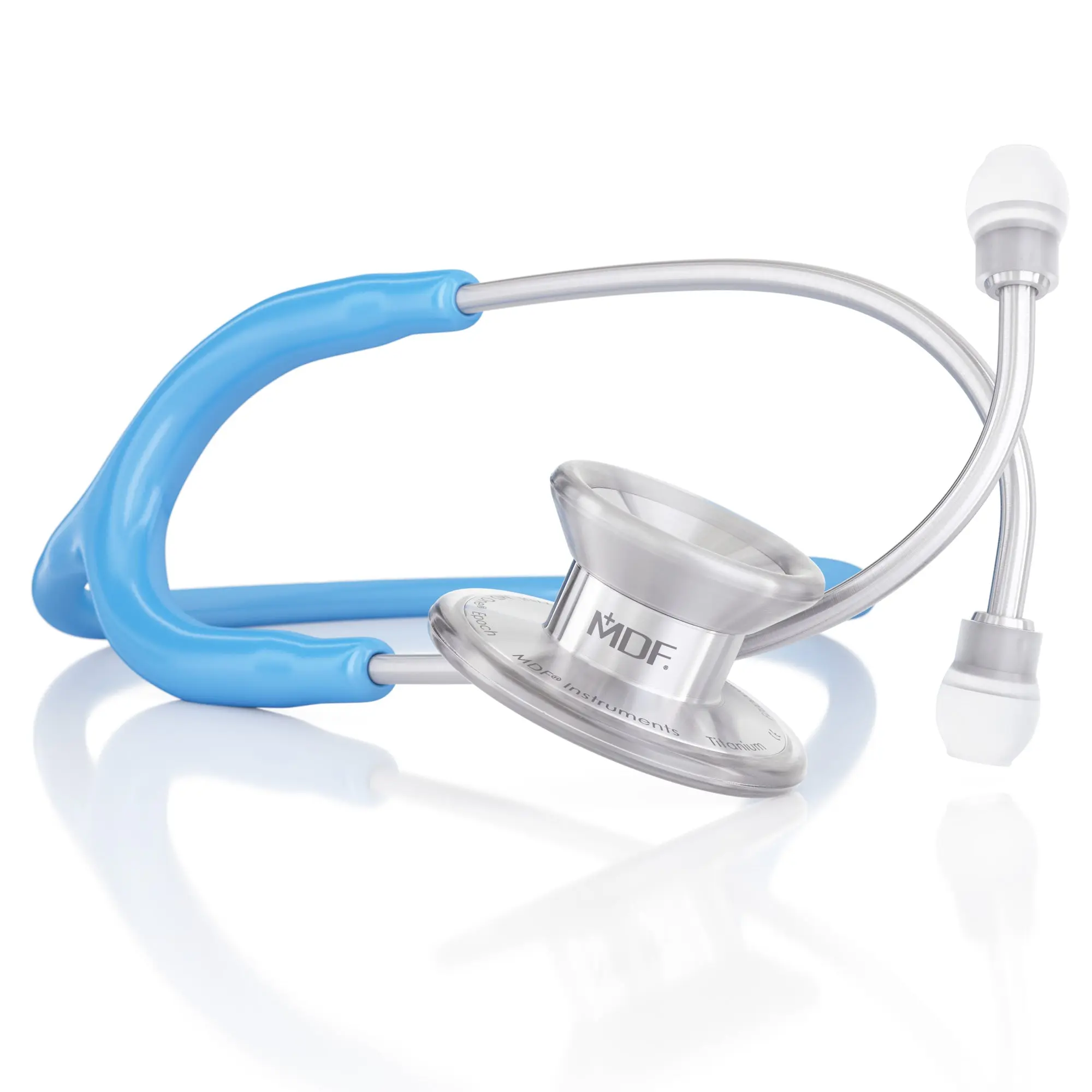 MD One® Epoch® Titanium Adult Stethoscope - Bright Blue