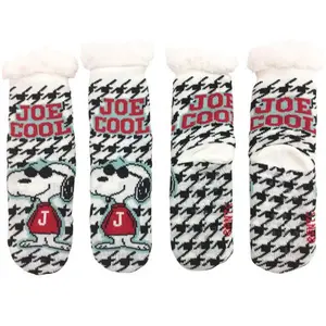 Cozy Moments Peanuts Joe Cool Houndstooth Sherpa Socks