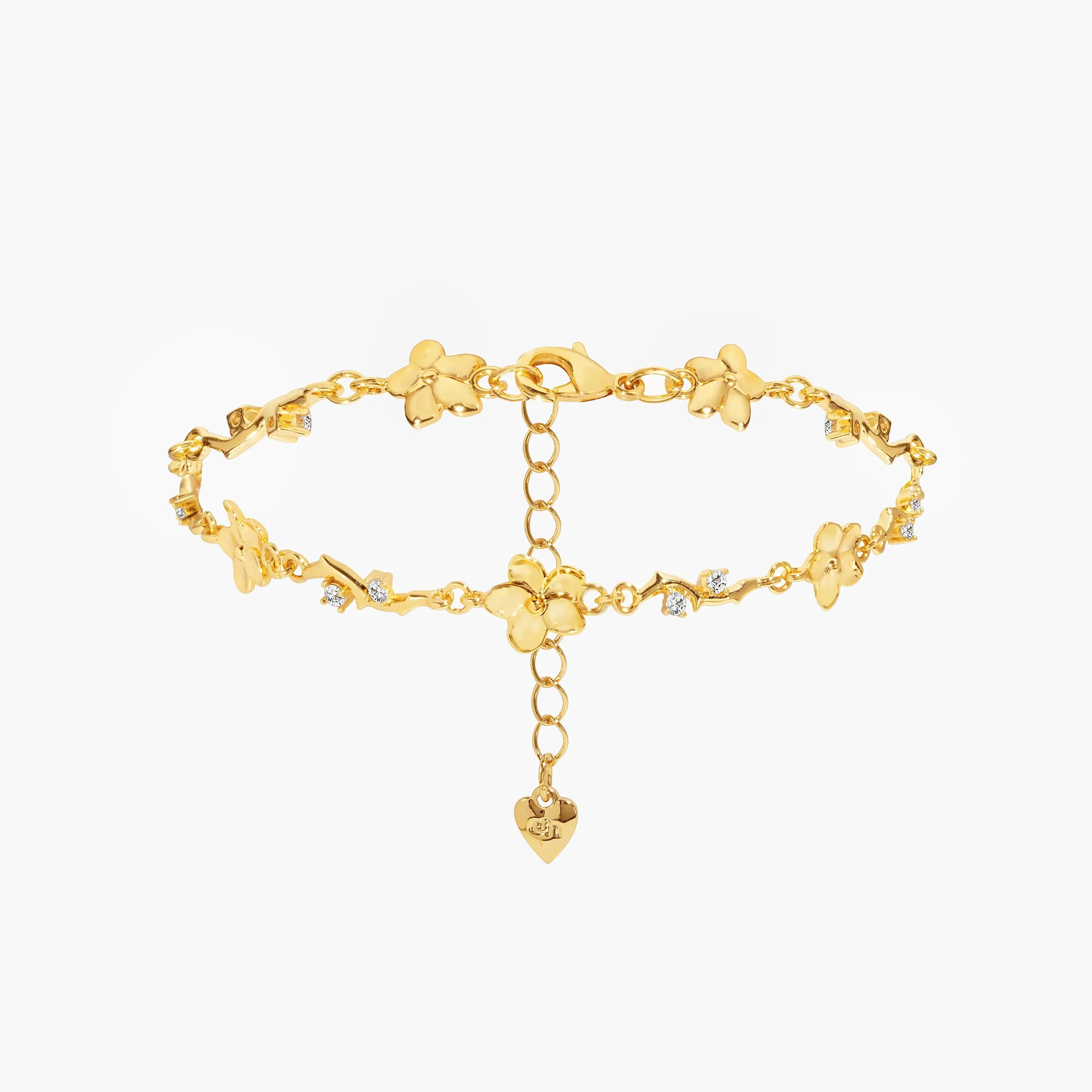 en route 18K Gold Plated Ivy Floral Bracelet, Botanical Ivy-inspired Jewelry for Daily Elegance, Versatile Piece Essential Designed for Stacked Styling