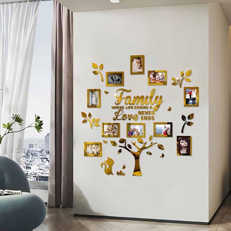 1pcs Acrylic Family Tree Wall Decor Stickers – DIY Acrylic Wall Sticker Photo Frames for Home, Living Room or Any Room. Perfect for Weddings, Mother's Day, Valentine's Day, Thanksgiving, Christmas, Birthdays and Other Occasions