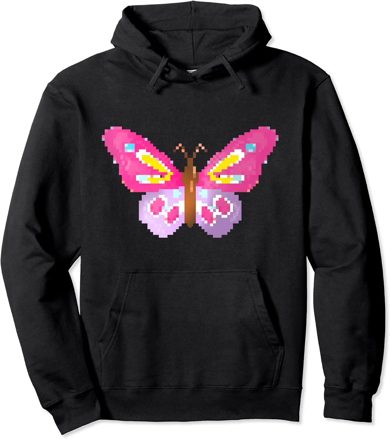 Kawaii 8-Bit Pixel Pink Butterfly Geek Costume Gift Pullover Hoodie - Codyweav Shop 89B0BVRSTZ7D