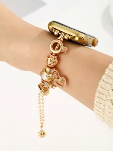 Beaded Watch Band for Apple Watch 49/46/45/44/42/41/40/38 Mm, Fashionable Aesthetic Unisex Chain Print Strap, Compatible with Se/10/9/8/7/6/5/4/3/2/1