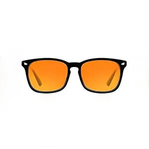 Blue Light Glasses for Men Women Reduce Eye Strain UV Blocking,Orange Lens