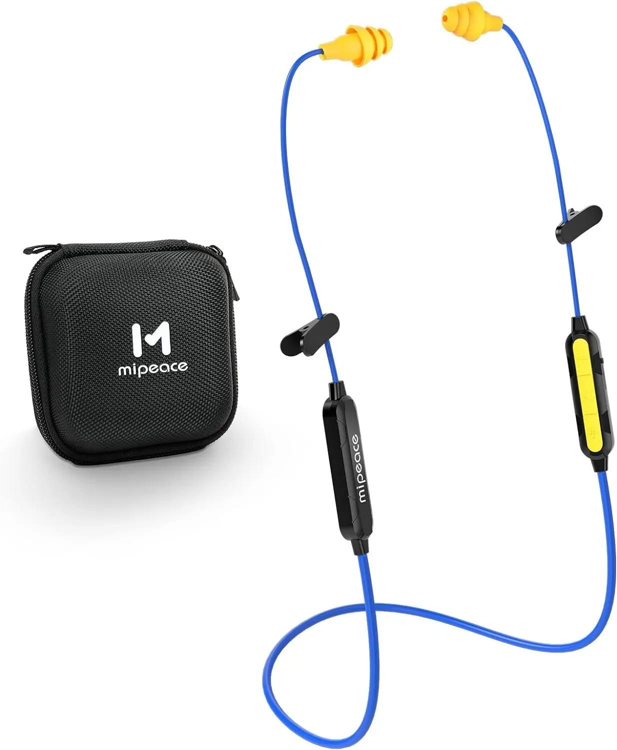 Bluetooth Work Earplugs Headphone,Wireless in-Ear Noise Isolating Earbuds,29dB Noise Reduction Headphone with Control,19+ Hours Battery for Lawn Mowing Safety Industrial Construction(Black)Gift.