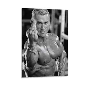 Bodybuilder Poster Lee Priest Portrait Art Poster