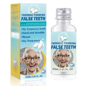 Fake Tooth Decoration, 1 Bottle Glittering Temporary Tooth Decoration, Durable and Reusable Fake Tooth Decoration for Party, Oral