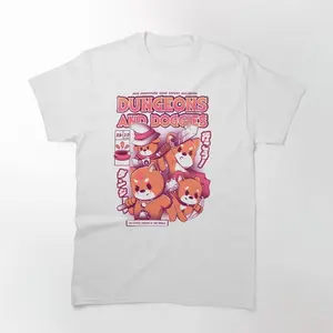 Dungeon and Puppies Classic Graphic Tee T-shirt - Unisex Streetwear Sport Style, Vintage Baseball Shirt, Gift for Women, Gift for  Men