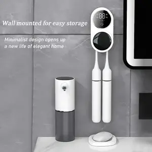 Multifunctional Toothbrush Holder, Smart Sensor Toothbrush Storage Box, Disinfecting Toothbrush Stand, Easy Installation No Drilling, USB Charging