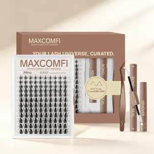 MaxComfi Mira Manga Lash Clusters, DIY Eyelash Extensions for Natural Volume, Long-Lasting & Waterproof, Super Soft with a Thin Band for Beginners, Cosmetic