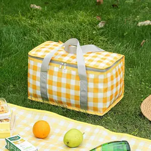 Multifunctional Outdoor Large Capacity Foldable Picnic Backpack, Waterproof Insulated, Portable Camping Basket, Travel Essential Lunch Bag, Collapsible Cooler Bag