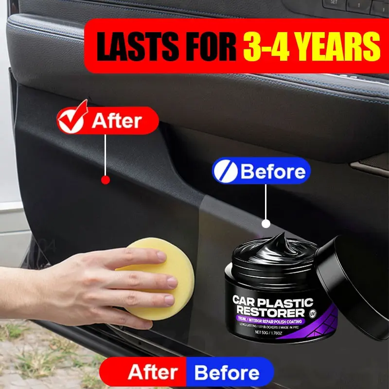 Car Interior and Exterior Scratch Repair Wax, Plastic and Leather Restorer, Tire Protector, Yellowing Repair Agent, Scratch Repair Agent, Car Detailing Products, Auto Detailing Supplies