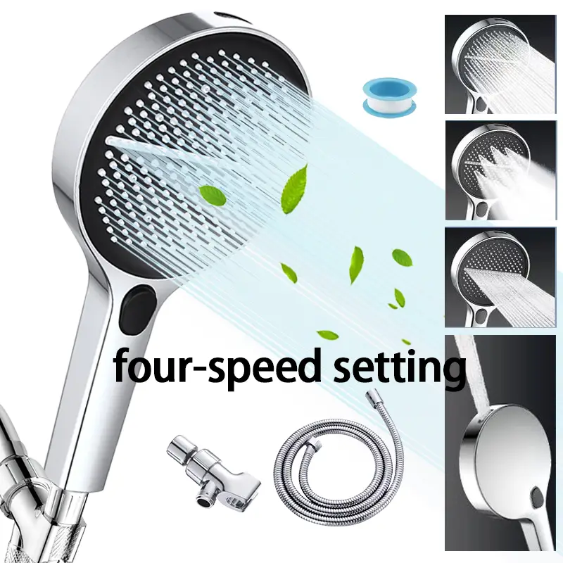 BOZIWA Handheld Shower Head Set,Shower Head Hose&Bracket,Shower Head Set With 1.5m Hose,Bathroom Shower Equipment