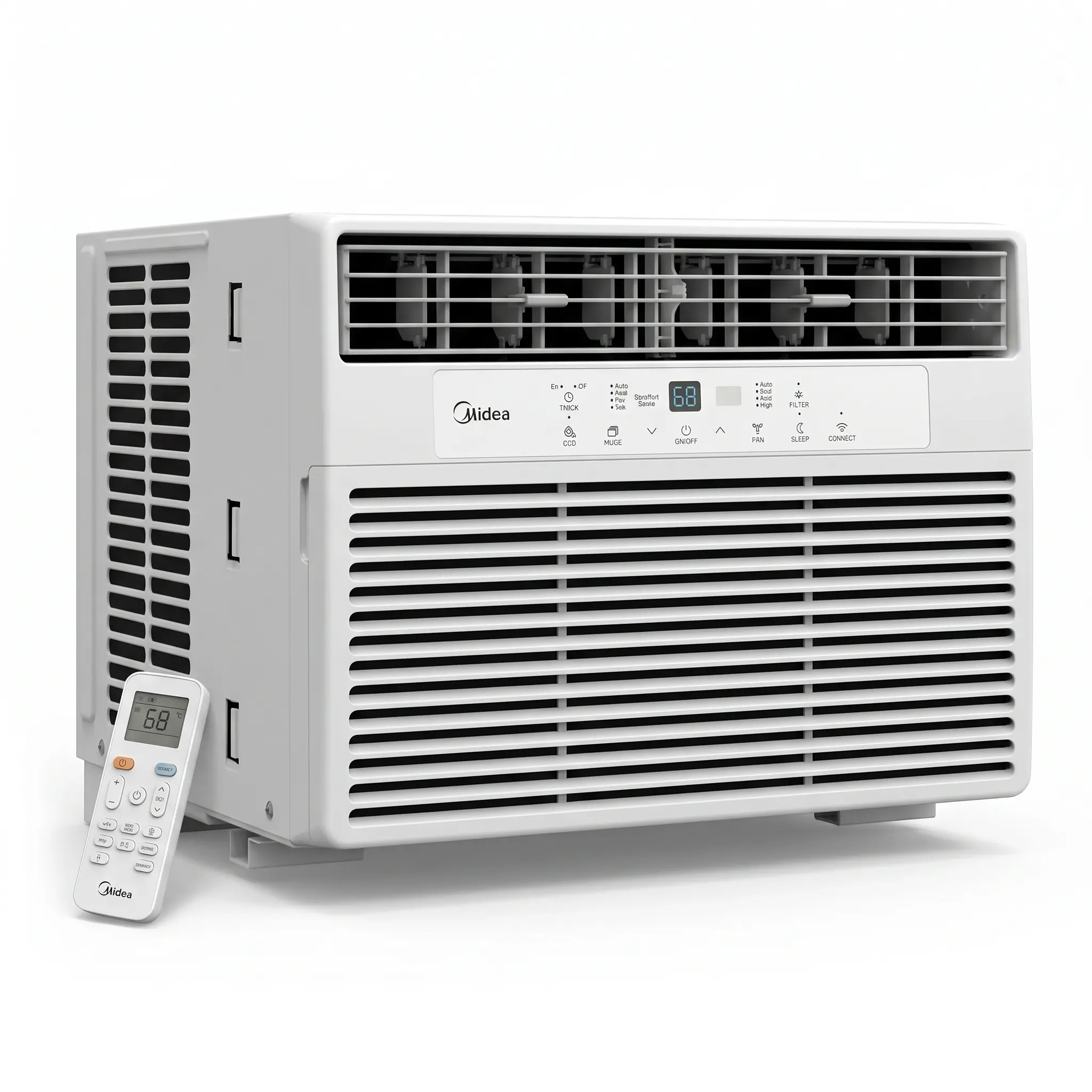 Midea Smart Window AC Unit 8000 BTU, WiFi App Control, Cools 350 Sq Ft, Energy Saving Window Air Conditioner for Bedroom Office, Like New，White