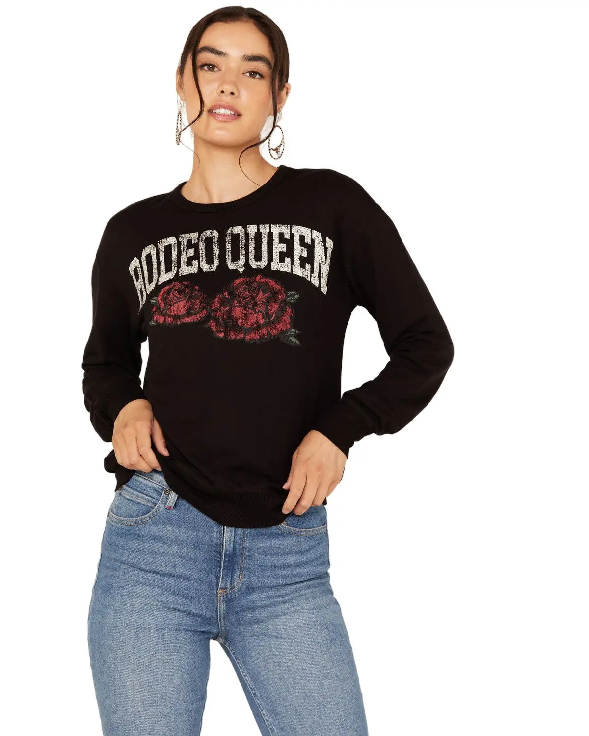 Idyllwind Women's Women'S Rodeo Queen Pullover Sweatshirt - Iwho24k54-Blk