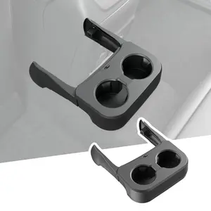 [Fits 21-24 Bronco 2/4 Door] Rear Dual Cup Holder Compatible with 2021-2024 Ford Bronco 2/4 Door Removable Rear Cup Holder Inserts Not for Sport ABS Drink Stopper Replacement for 2021-2024 Ford Bronco Accessories