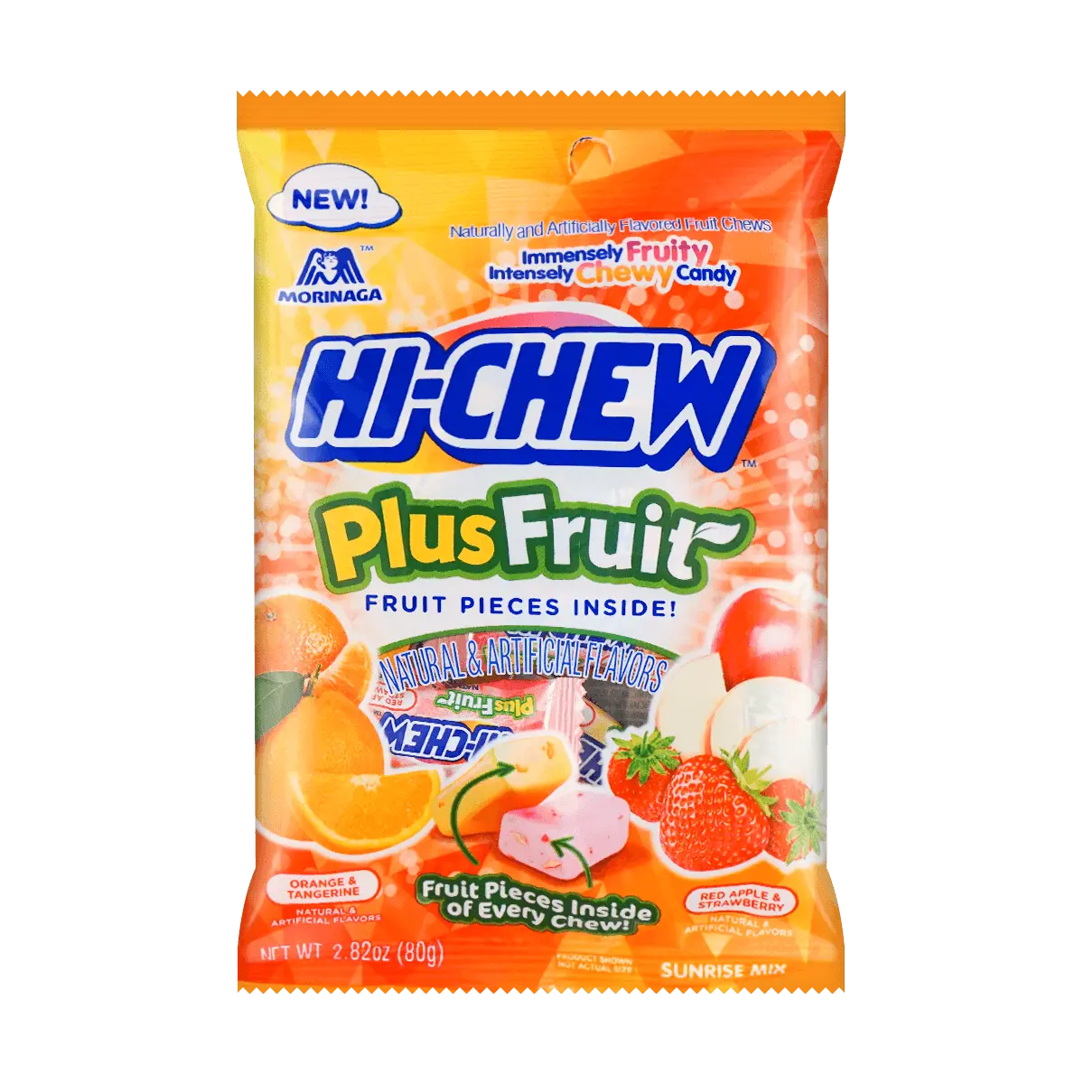 HI-CHEW Mixed Fruit Flavor Candy with Real Fruit 2.82oz