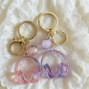 Cute Headphone Keychain Pendant, Bag Charms, Women's Purse & Handbag Accessories, Keychain Decorative Gifts