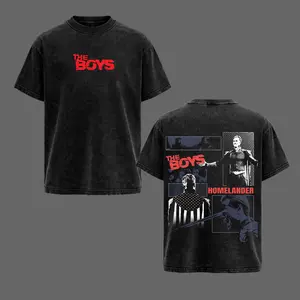 The Boys Homelander Vintage Washed T-Shirt, Dark Superhero Graphic Tee, Evil Superman Style Shirt, Streetwear Unisex Oversized Tee, TV Series Fan Merch Gift