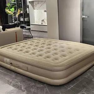 Luxury Inflatable Glamping Mattress – Thickened 2-Person PVC Camping Bed with Built-In Pump - 200x150x40cm-Double