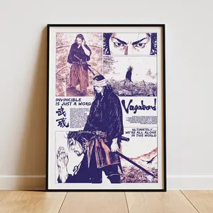 Vagabond Samurai Poster Unframed: Miyamoto Musashi Manga Art ()
