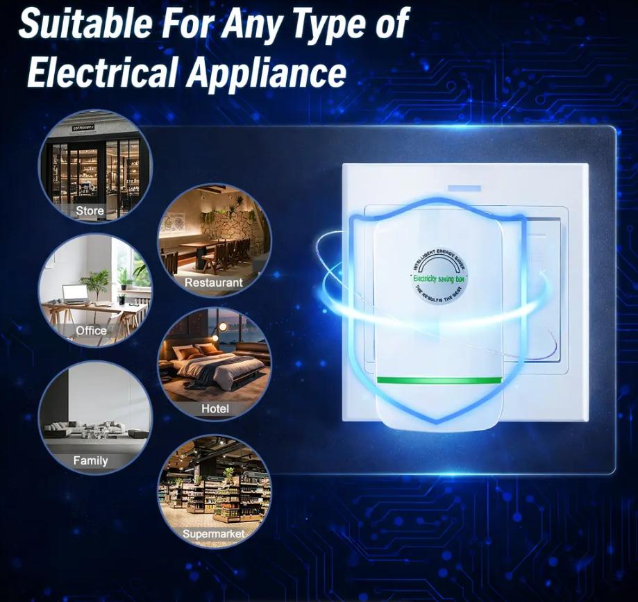 Plug-In Power Box with US Plug 2026 Updated Design, Compatible with 90–250V Input Range