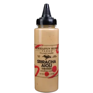 Terrapin Ridge Farms Sriracha Aioli Garnishing Squeeze - Perfect for Deviled Eggs, Sandwiches, and Grilled Meats - Gluten Free and Keto Friendly Flavor Dip