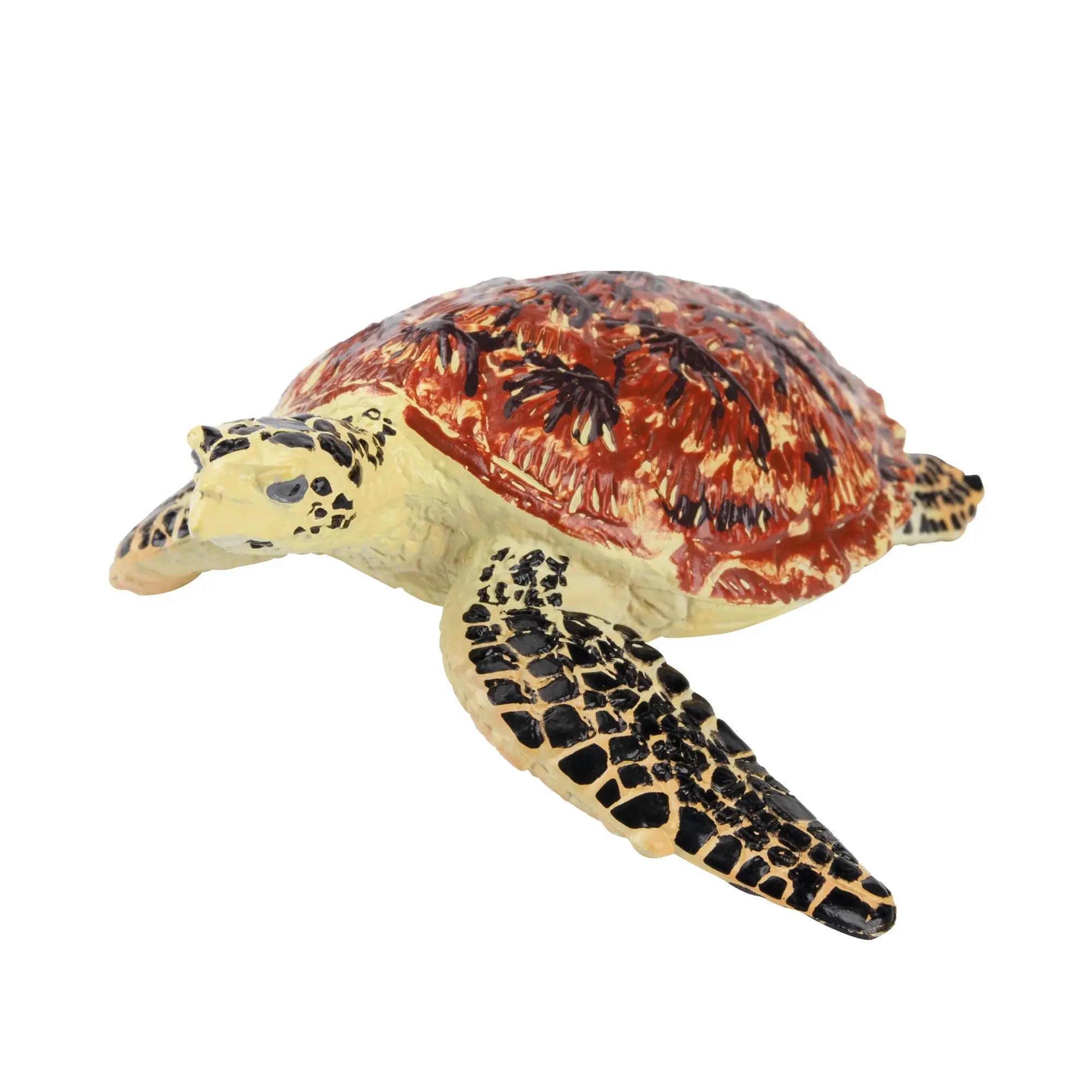 Toymany Hand-Painted Hawksbill Sea Turtle Figurine – Realistic Marine Animal Model, Perfect for Early Education, Montessori Sensory Play, Cake & Party Decorations, Desk & Home Décor, Thoughtful Gifts, and Collectible Figurine