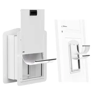 Double-Flap Dog Door for Doors and Wall, with Closing Panel and Lock, Doggy Door and Pet Door, Adjustable Passage, Suitable for Pets Up to 70 lbs.